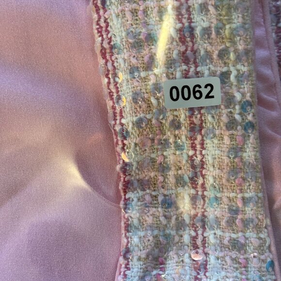 Endless Rose Pink Tweed Mini Dress With Sequins & Buttons Size M Sleeveless - Picture 16 of 16